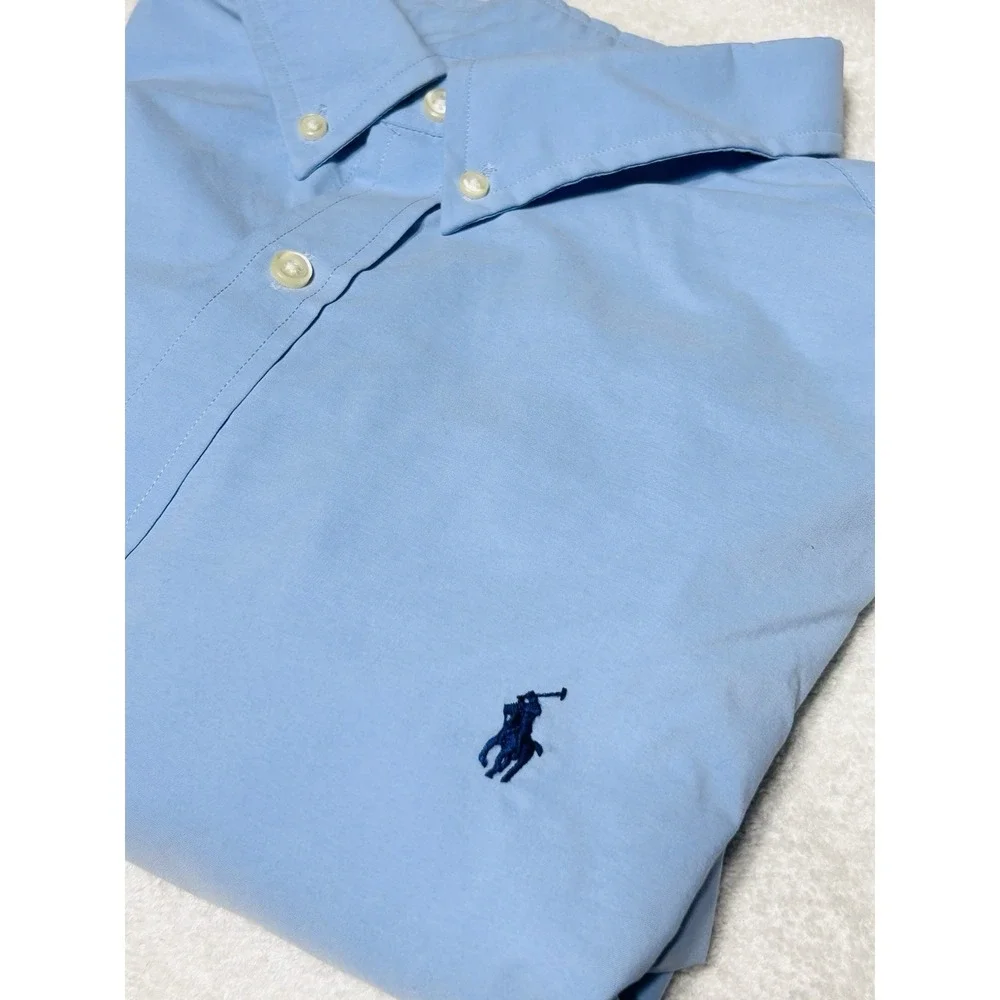 Polo Ralph Lauren Men's Classic Fit Performance Oxford Shirt Light Blue 2XL $138